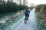 P1030923 Cycling Along Frozen Canal